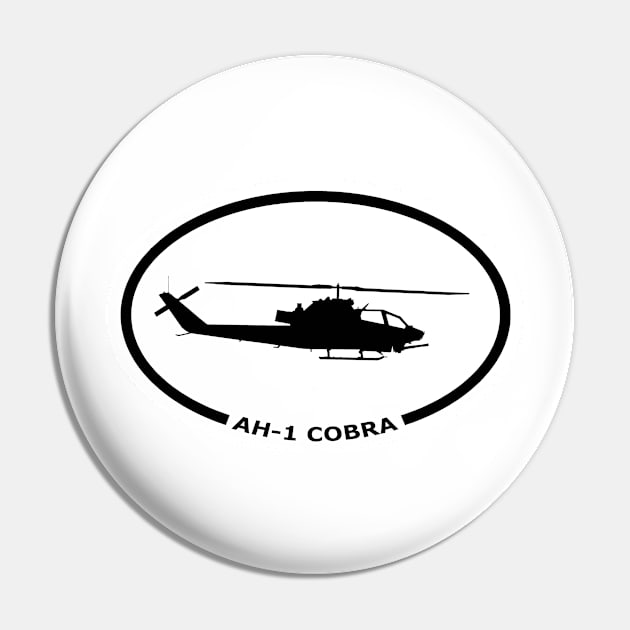 AH-1 Cobra Attack Helicopter Pin by Webdango