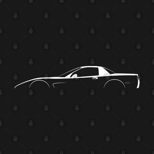 Chevrolet Corvette (C5) Silhouette by Car-Silhouettes