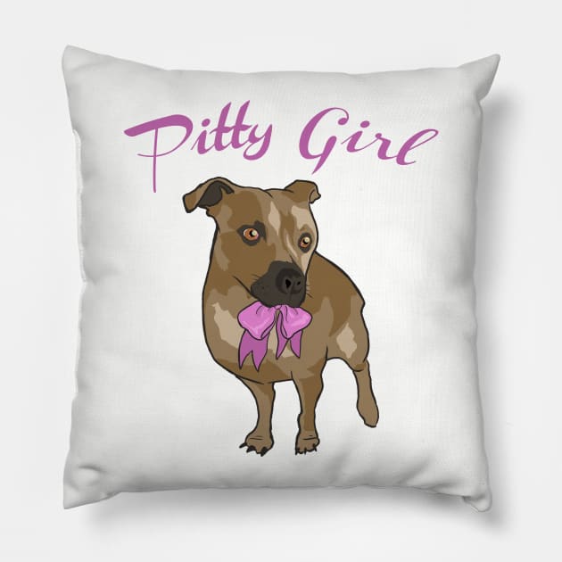 Pitty Girl (No Border) Pillow by evthompson057