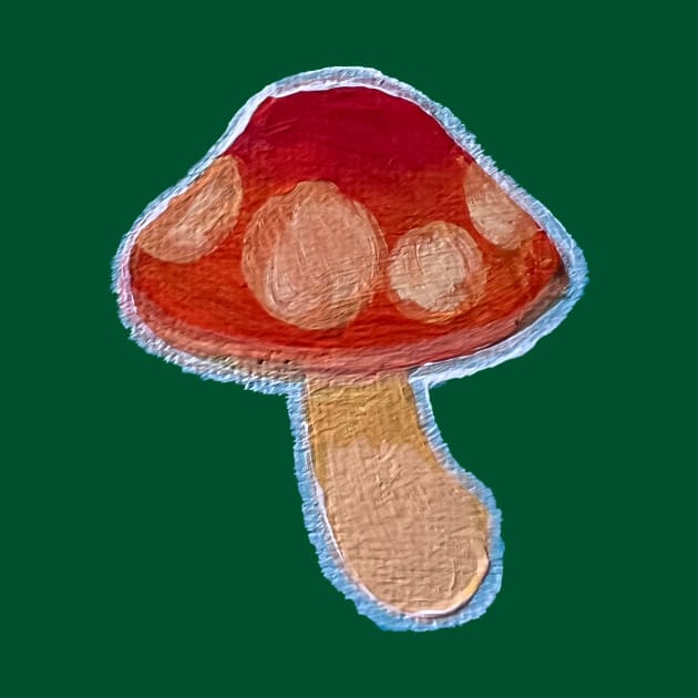 Painted Red Mushroom by hannahjgb