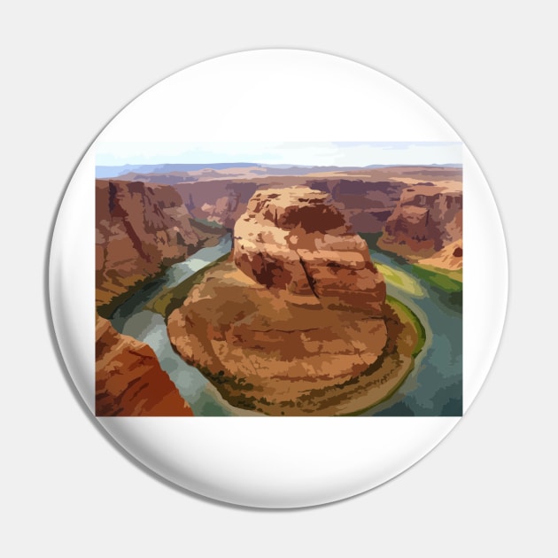 Grand Canyon Cliff Painting Pin by gktb