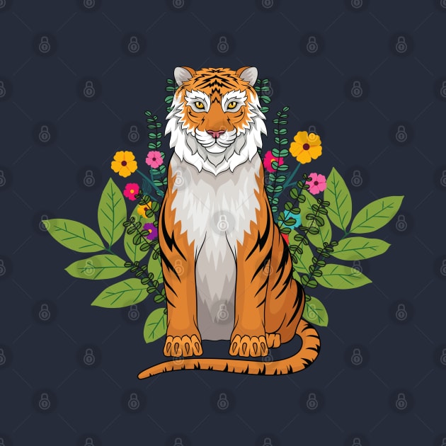 Floral Tiger by leBoosh-Designs