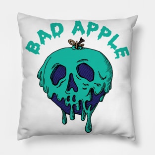 Bad Apple Teal + Blue Pillow