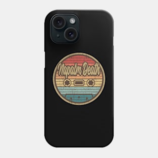 napalm death cassette retro circle Phone Case