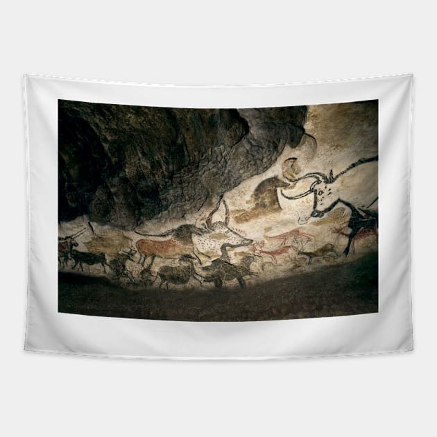 Lascaux II cave painting replica (C013/7378) Tapestry by SciencePhoto