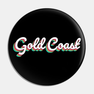 Gold Coast Australia Retro Script Pin