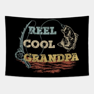 Reel Cool Grandpa Father'S Day Fishing Tapestry