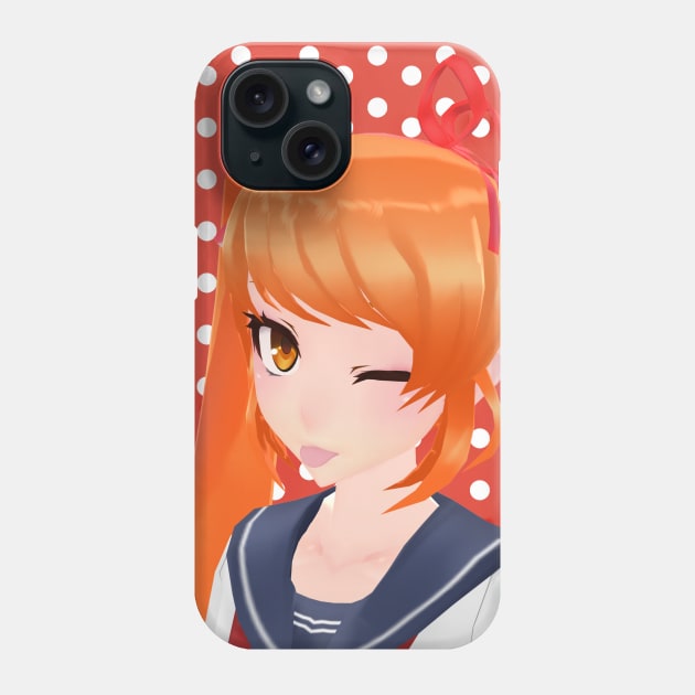 Winking Osana-Chan Art model by nyehnyehnyehmeow Phone Case by gruizhtml