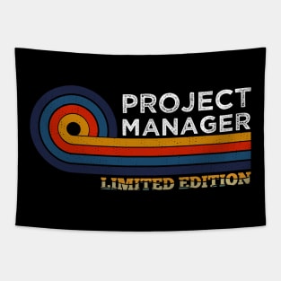 Funny Vintage Project Manager Design Project Management Procurement Architecture Humor Tapestry
