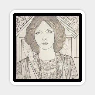 Greta Garbo drawing Magnet