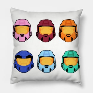 Red vs Blue Helmet design Pillow