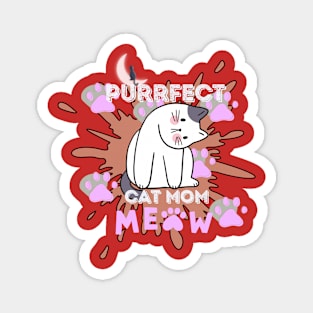 Cat mon With Mix Paint Magnet
