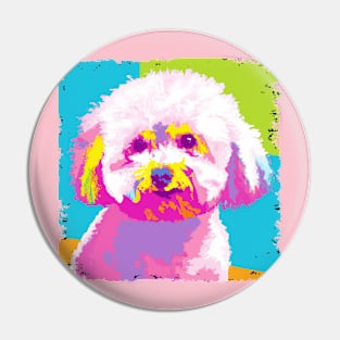 Bichon Frisé Pop Art - Dog Lover Gifts Pin