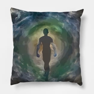 Soul in spiritual tunnel Pillow