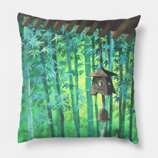 Meditation Zen Japanese Garden Wind Chime Bamboo Pillow