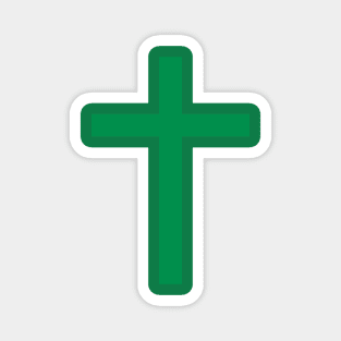 Latin cross (green) Magnet