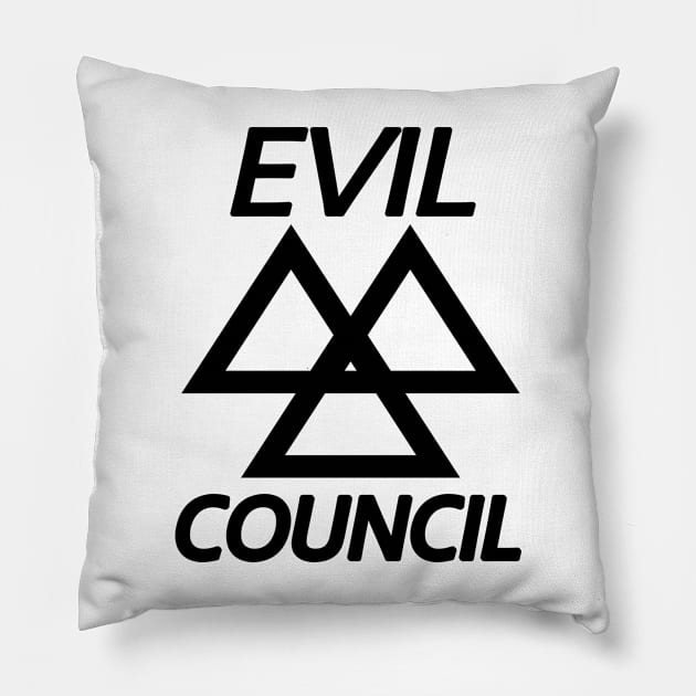 Kung Pow Enter the Fist - Evil Council (black) Pillow by red-leaf