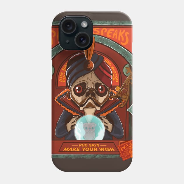 Pug Speaks Phone Case by sausagekingofchicago