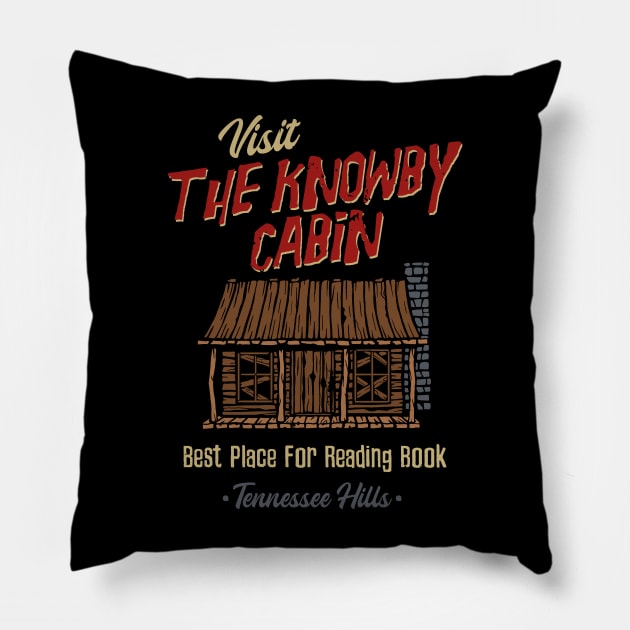 Visit The Knowby Cabin Pillow by SunsetSurf