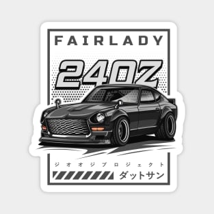 Vintage Car Fairlady 240Z (Matte Black) Magnet