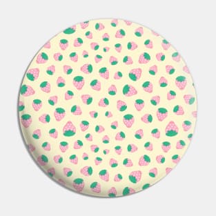 Pink Strawberry Pattern Pin