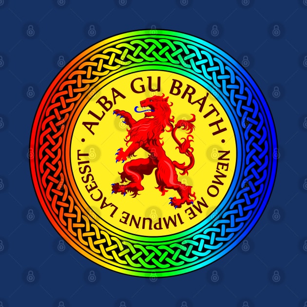 Alba Gu Brath Lion Rampant Rainbow Knot by Taylor'd Designs