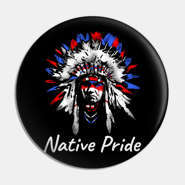Native American Chief Pin by Styr Designs