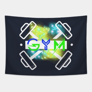 White Gym weights Tapestry