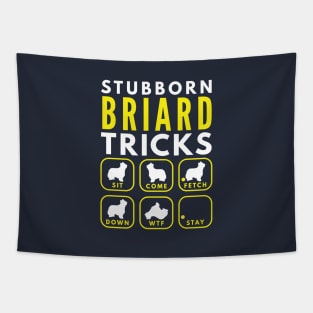 Stubborn Briard Tricks - Dog Training Tapestry