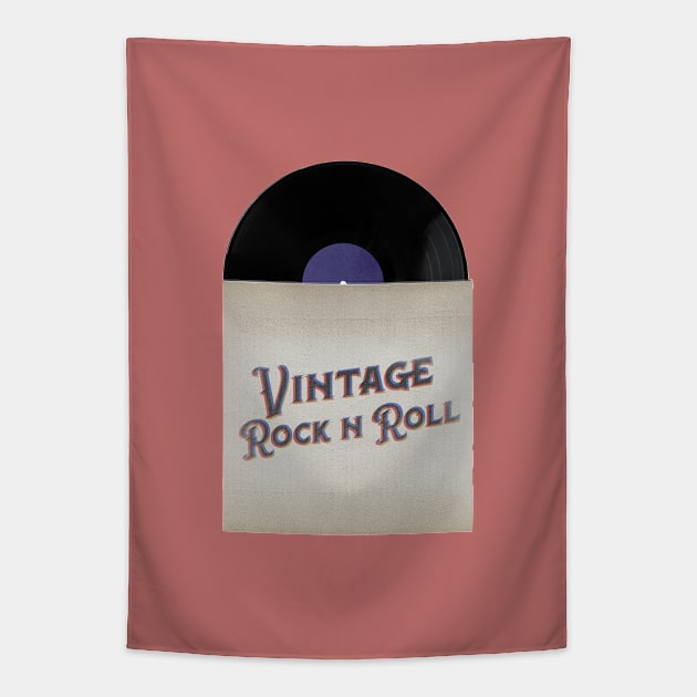 VINTAGE VINYL ROCK n ROLL Tapestry by elSALMA