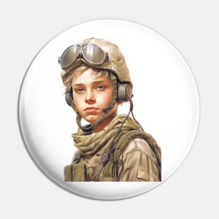 Innocent Valor: The Courageous Journey of a Young Soldier Pin