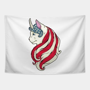 American Independance day Cat Tapestry