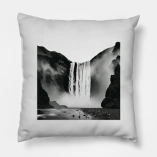 Iceland, skogafoss, waterfall Pillow