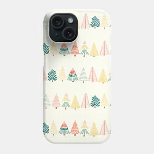 merry bright trees rows stock Phone Case