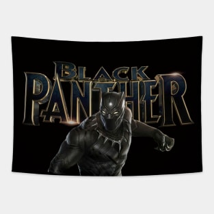 Black Panther Logo mode 3 Layer Tapestry