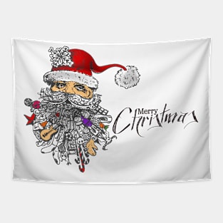 Merry Christmas Beard Santa Gifts Tapestry