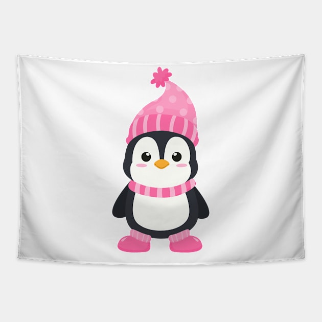 Cute Winter Penguins Tapestry by Animal Specials