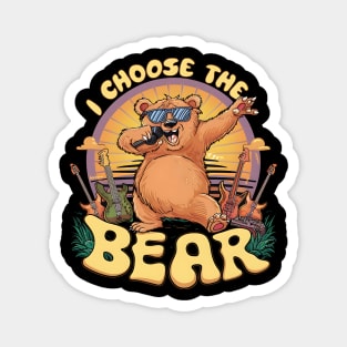 Bear lovers. I choose the bear. Musician bear Magnet