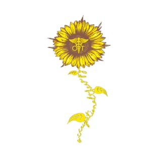 occupational therapy sunflower, nurse sunflower lover gift, T-Shirt