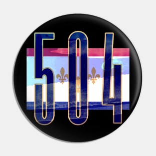 504 Blues with NOLA Flag 1 Pin