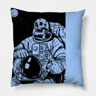 halloween skeleton astronaut creepy skull Pillow