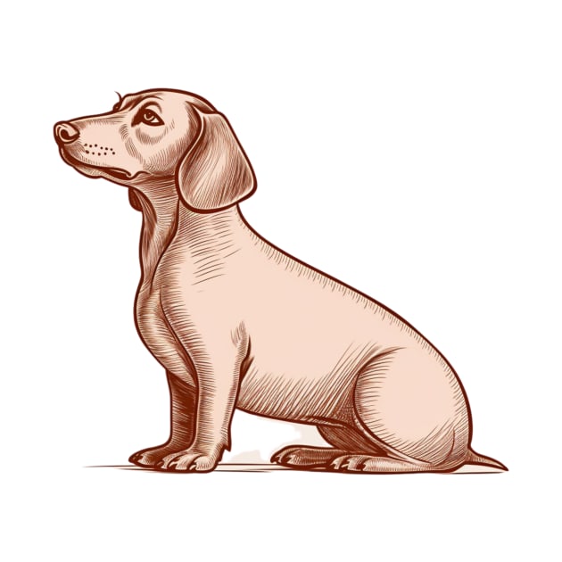 simple dachshund drawing by bigmomentsdesign