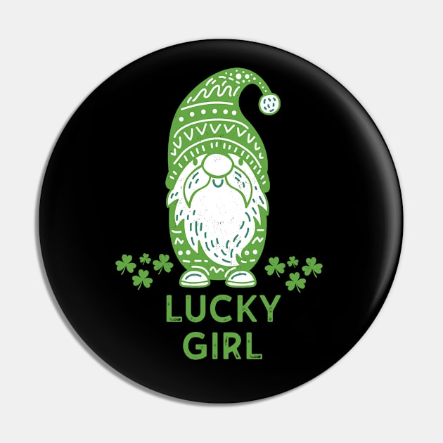 Lucky Girl Gnome Pin by SharksOnShore