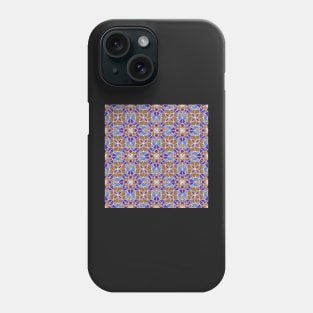 Mosaic Mandala Blue Gold Phone Case