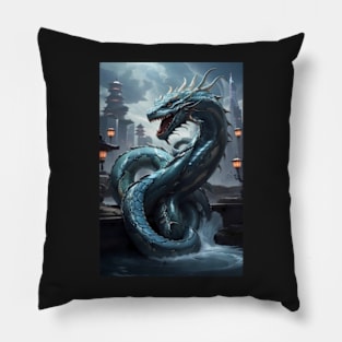 Japanese Dragon Snake Pillow