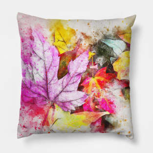 Colourful autumn leaves - Colours of fall season 2 Pillow