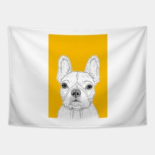 French Bull Terrier ( yellow background ) Tapestry