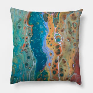 Pouring abstract art Pillow