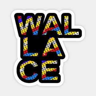 Wallace, name, typography Magnet