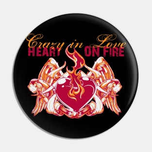 Crazy In Love - Heart On Fire Pin